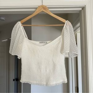 Abercrombie & Fitch Flutter Sleeve Top